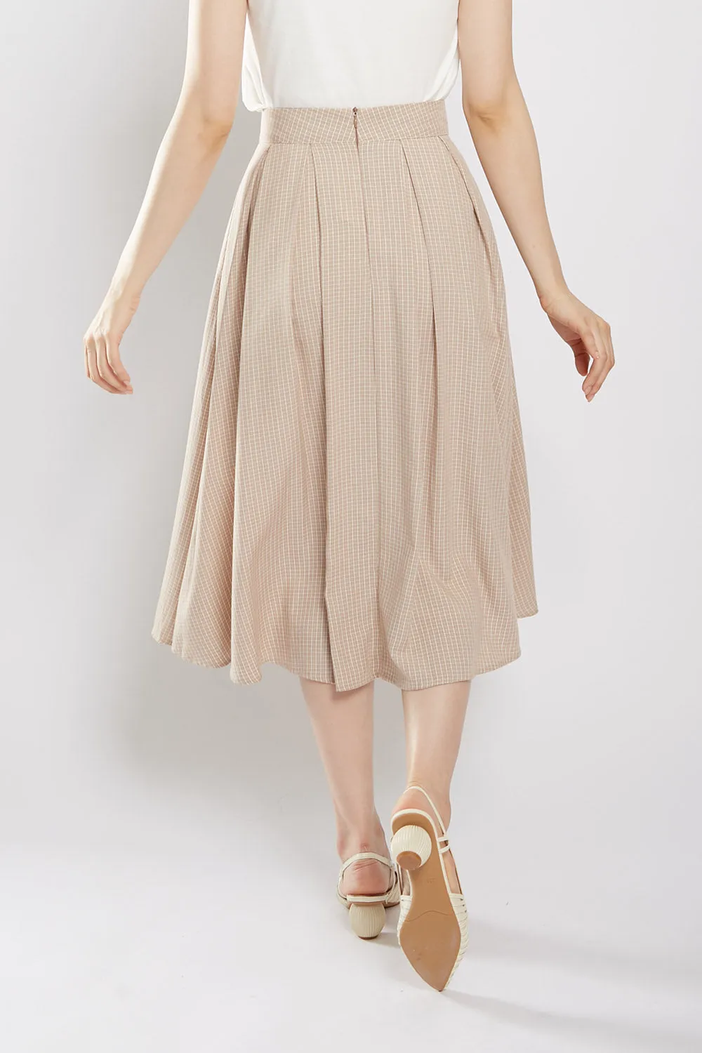 Mina Skirt in Apricot Gingham