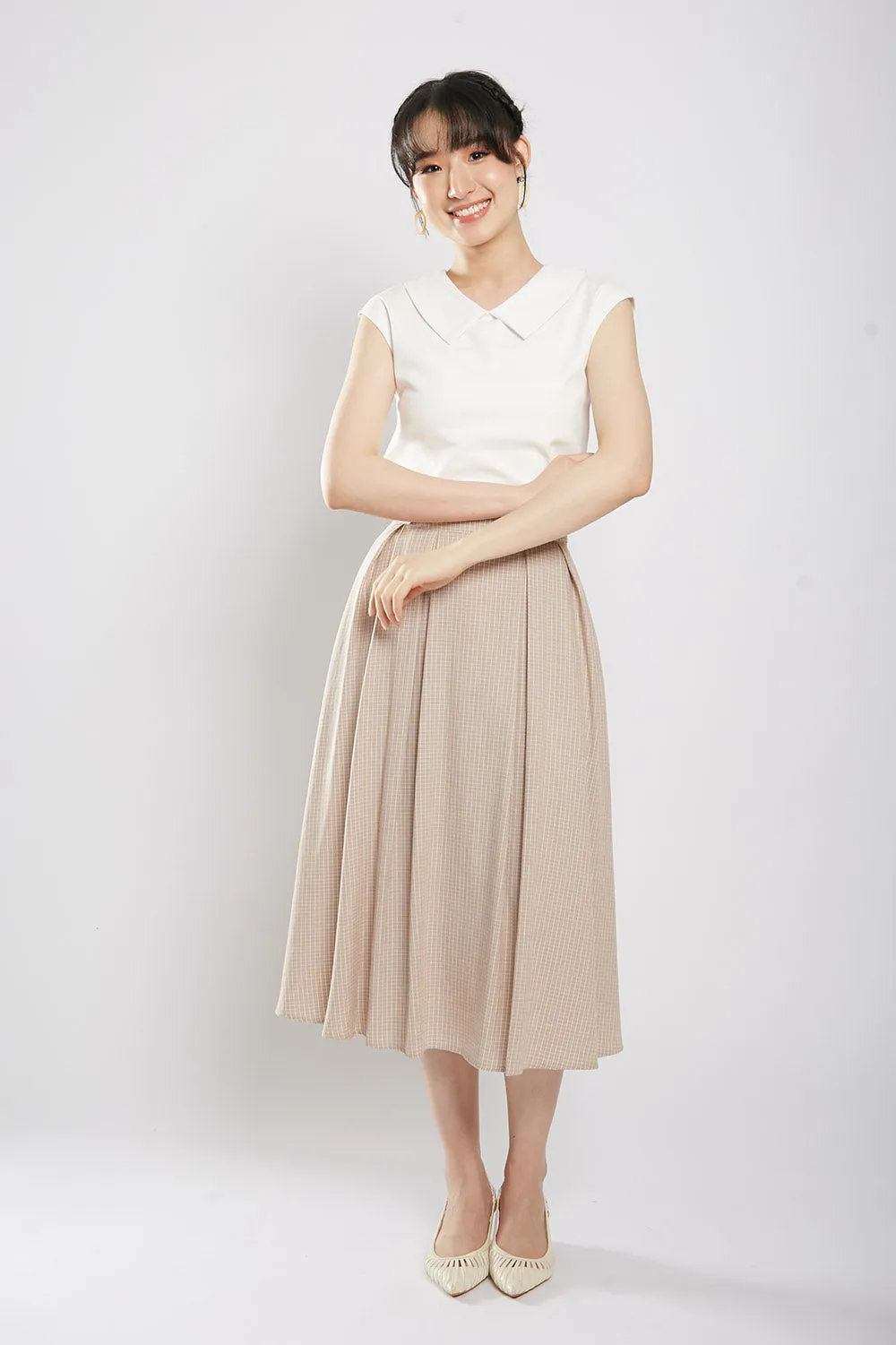 Mina Skirt in Apricot Gingham