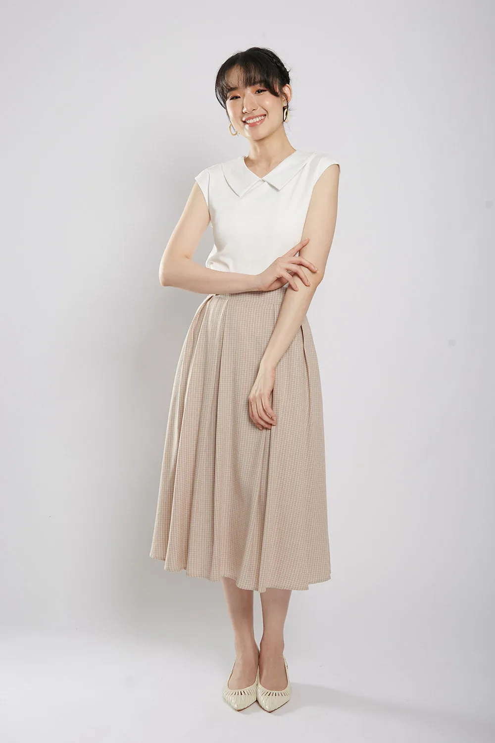 Mina Skirt in Apricot Gingham