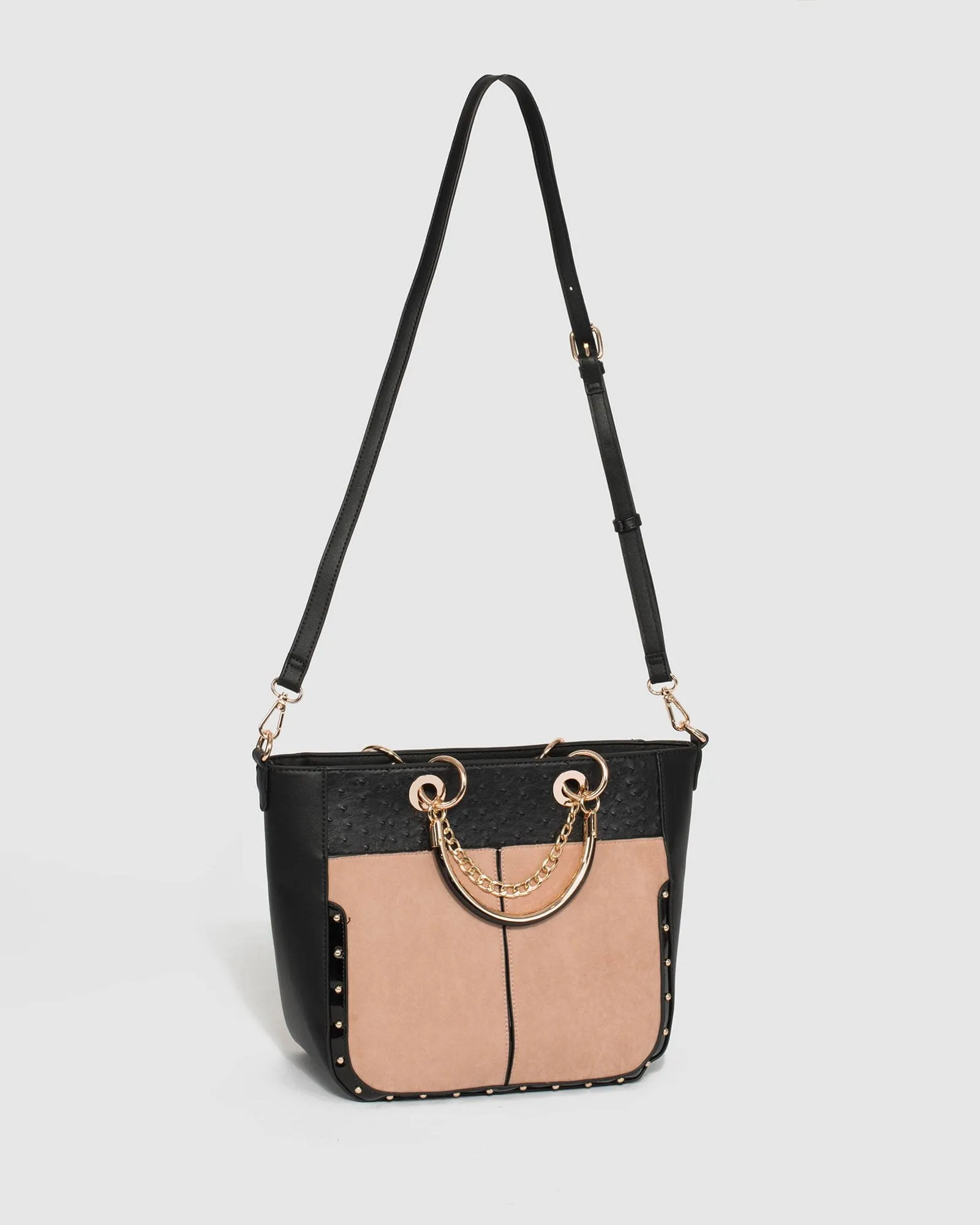 Multi Colour Claire Stud Chain Tote Bag