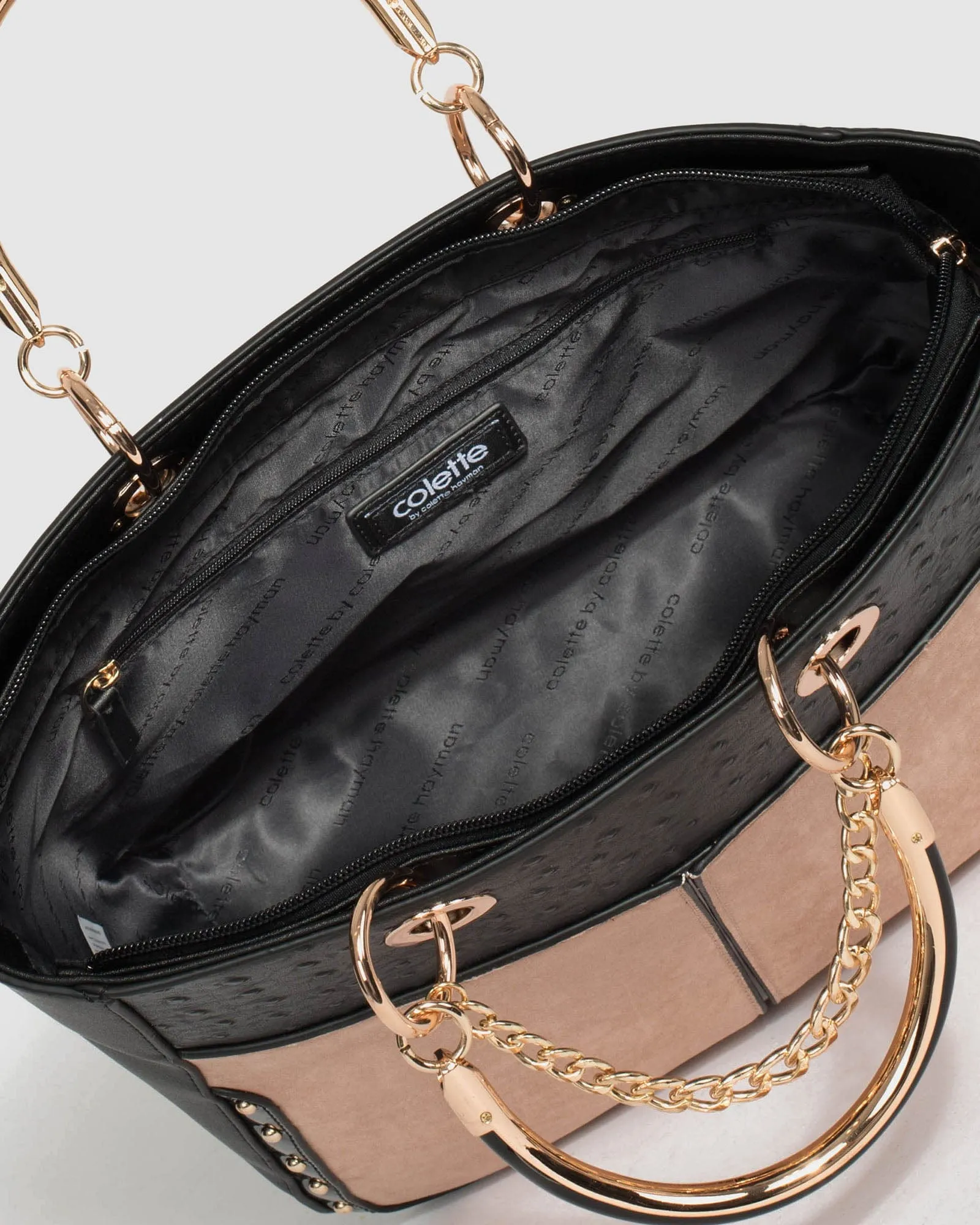 Multi Colour Claire Stud Chain Tote Bag