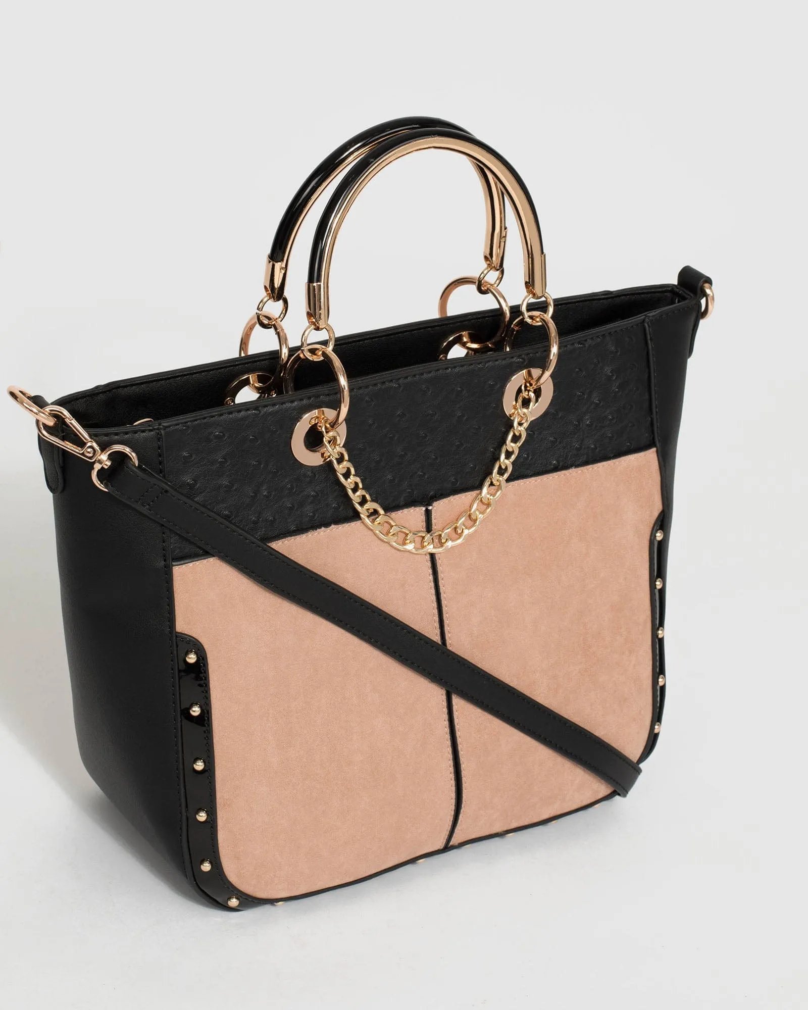 Multi Colour Claire Stud Chain Tote Bag