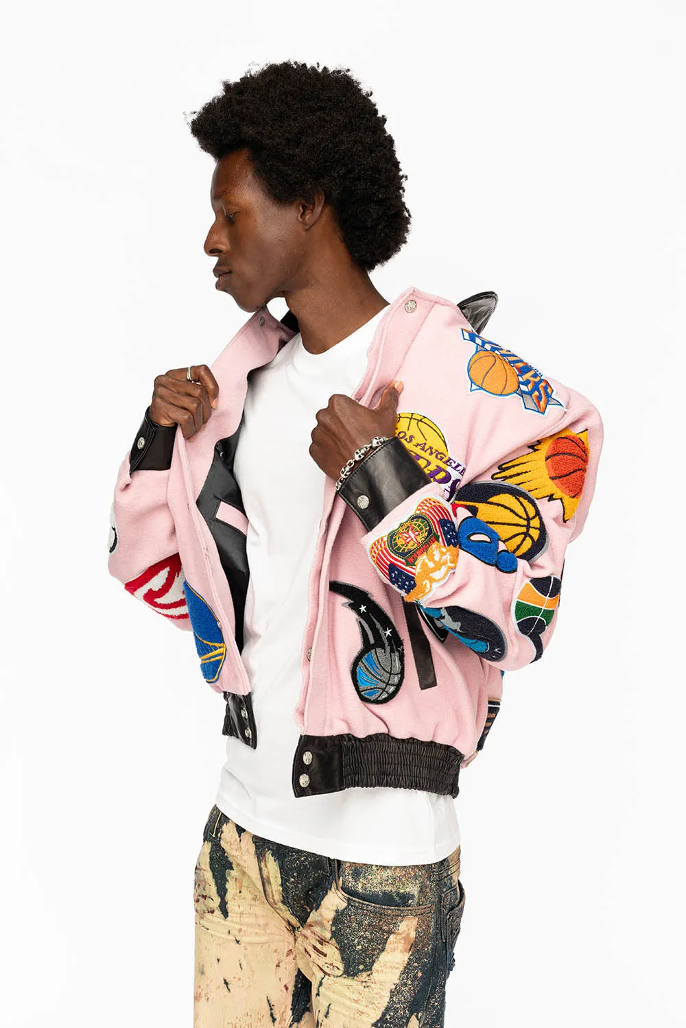 NBA  COLLAGE WOOL PINK