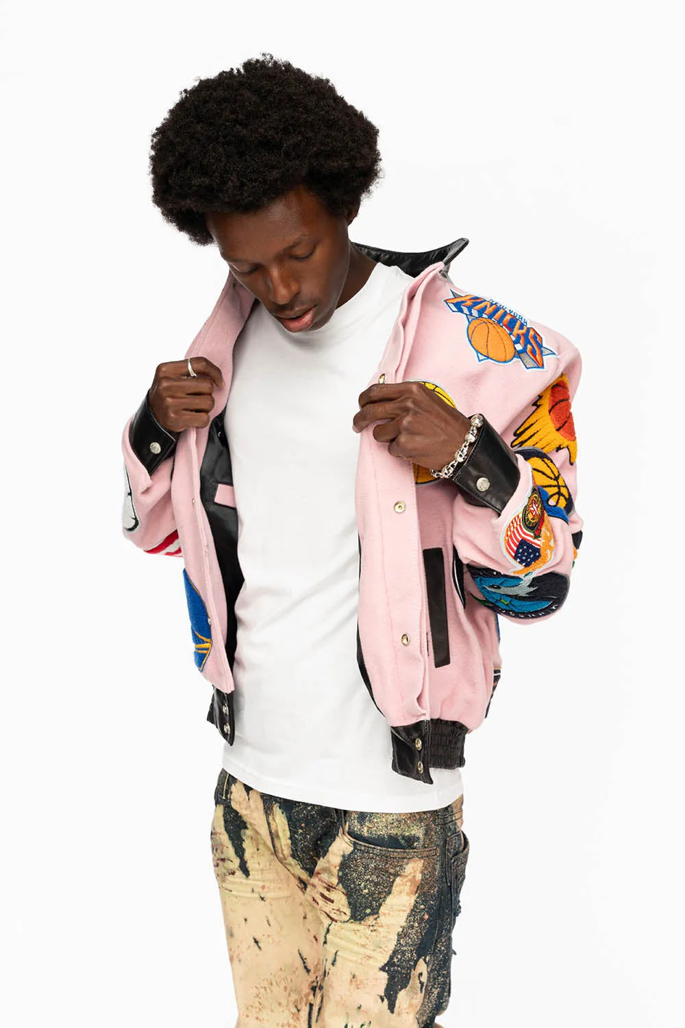 NBA  COLLAGE WOOL PINK