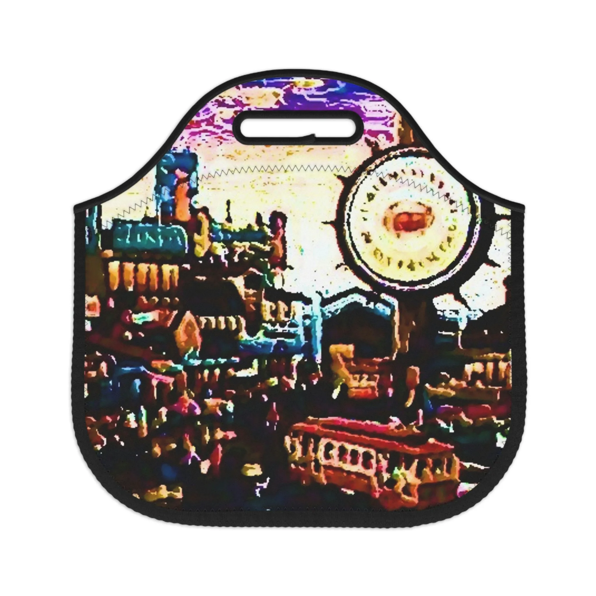 Neoprene Lunch Bag ...  "No.9 Fishermen's Grotto - Fishermen's Wharf, SF, California" ... Family Archives: 1970's ... Original Works ...