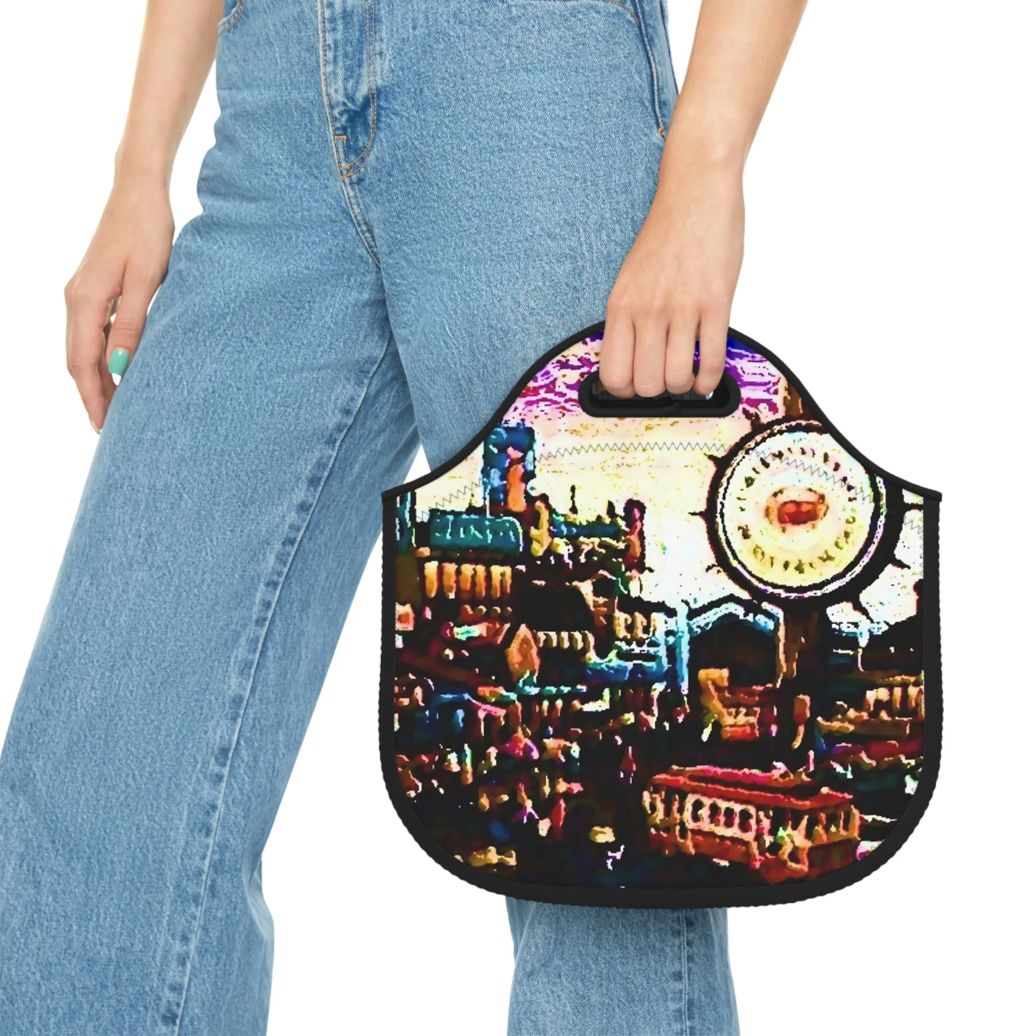 Neoprene Lunch Bag ...  "No.9 Fishermen's Grotto - Fishermen's Wharf, SF, California" ... Family Archives: 1970's ... Original Works ...