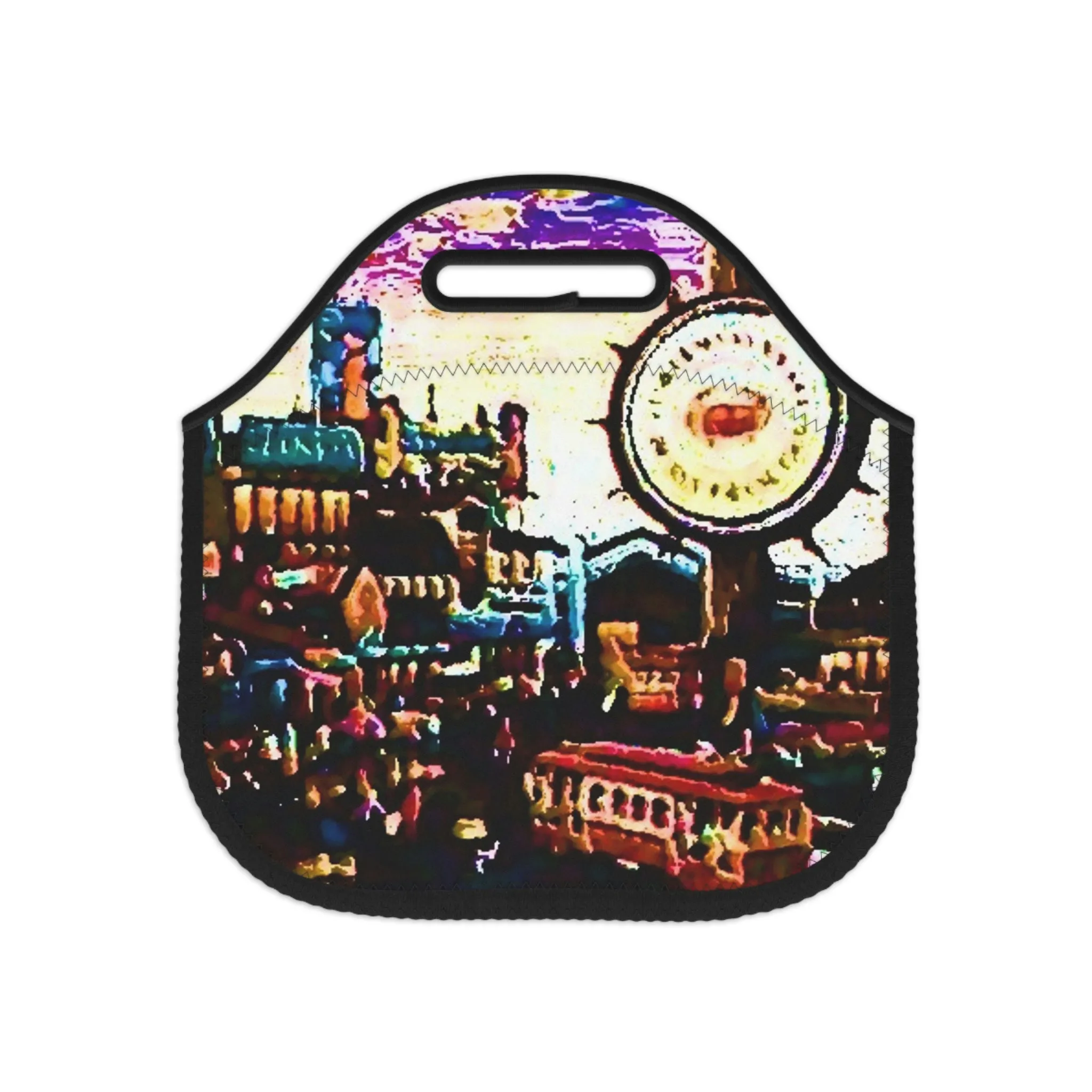 Neoprene Lunch Bag ...  "No.9 Fishermen's Grotto - Fishermen's Wharf, SF, California" ... Family Archives: 1970's ... Original Works ...