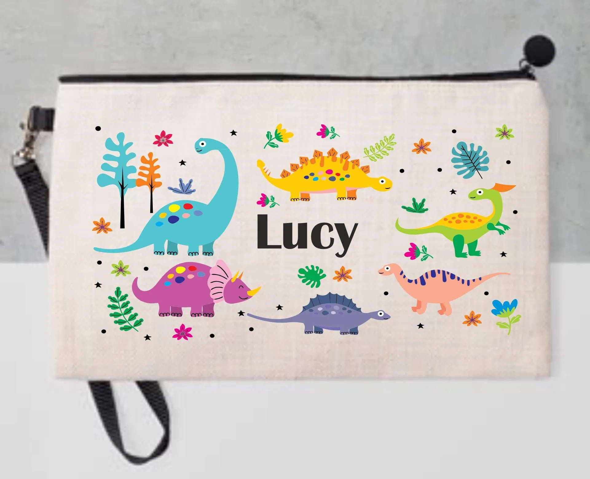 Personalised Dinosaur Kids Drawstring Bag - Swimming Bag - PE Bag - I Love Dinosaurs