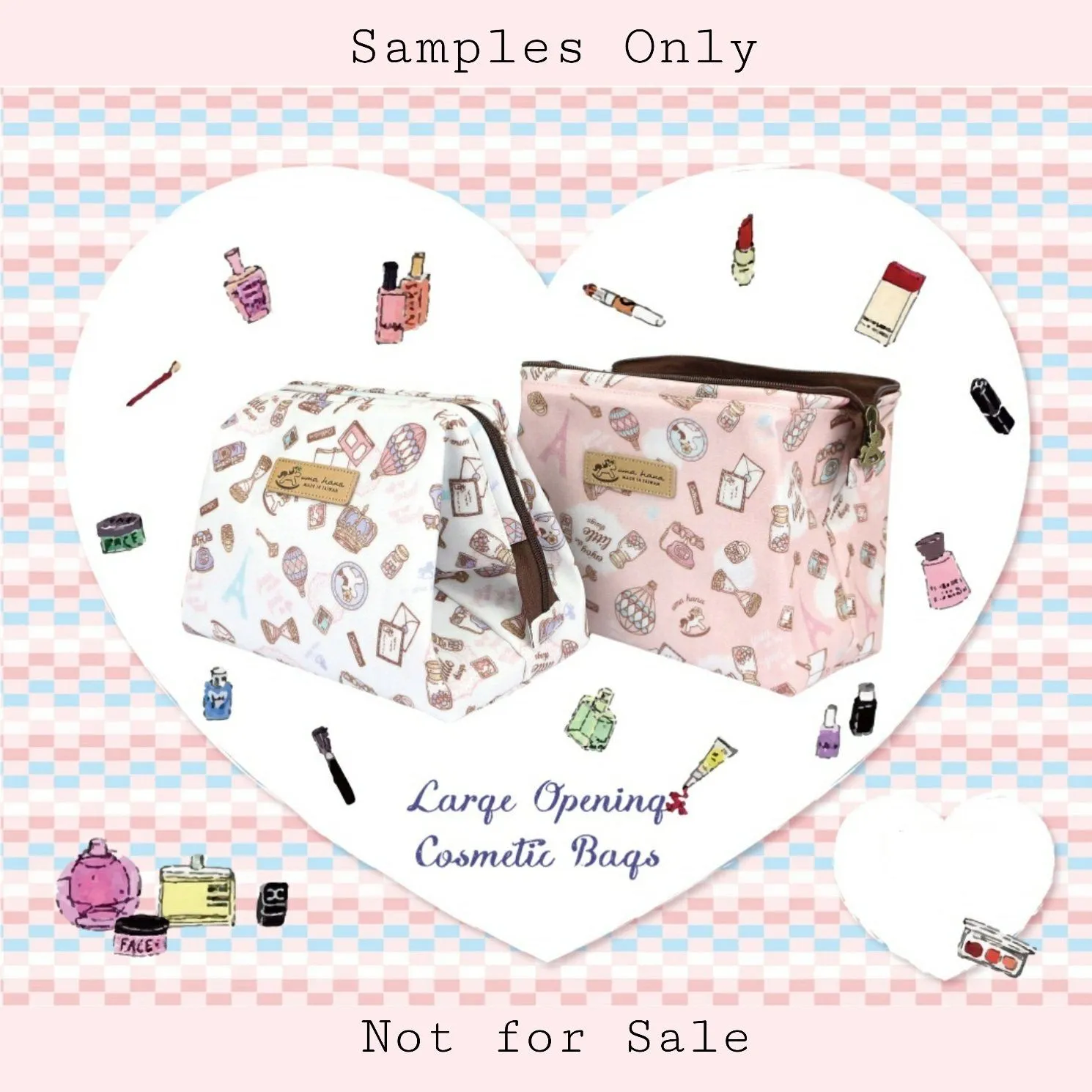 Pink Cat Yoga Large Cosmetic Bag