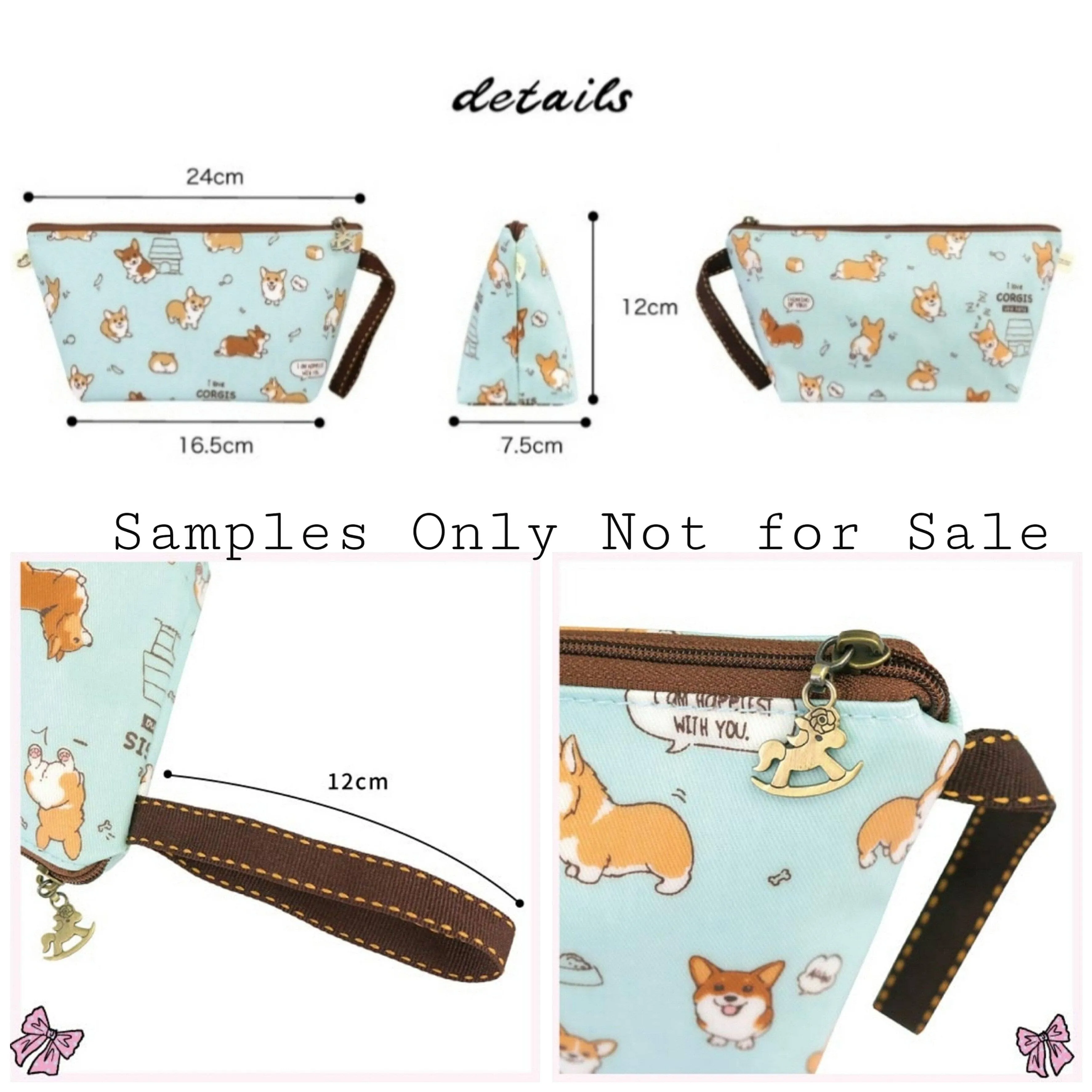 Pink Parrot Dumpling Cosmetic Bag