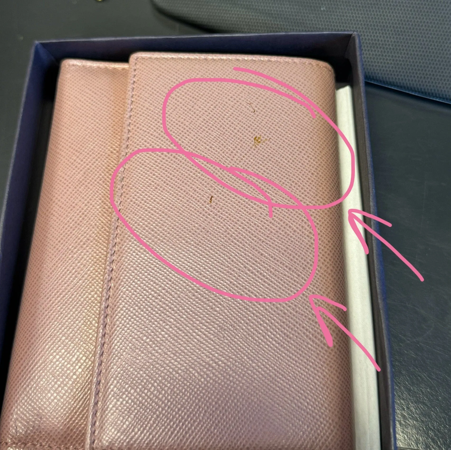 Prada Pink Leather Telephone Book and Notebook Cover