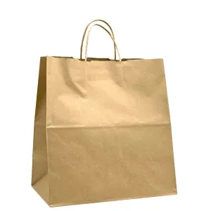 RETAIL TAKEAWAY KRAFT TWISTED HANDLE PAPER BAG *CLEARANCE* 340x320x175 - PK50