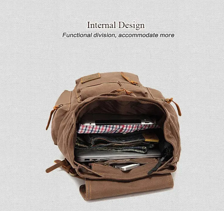 Retro Large Vintage Backpack Bag