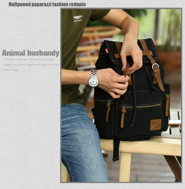 Retro Large Vintage Backpack Bag