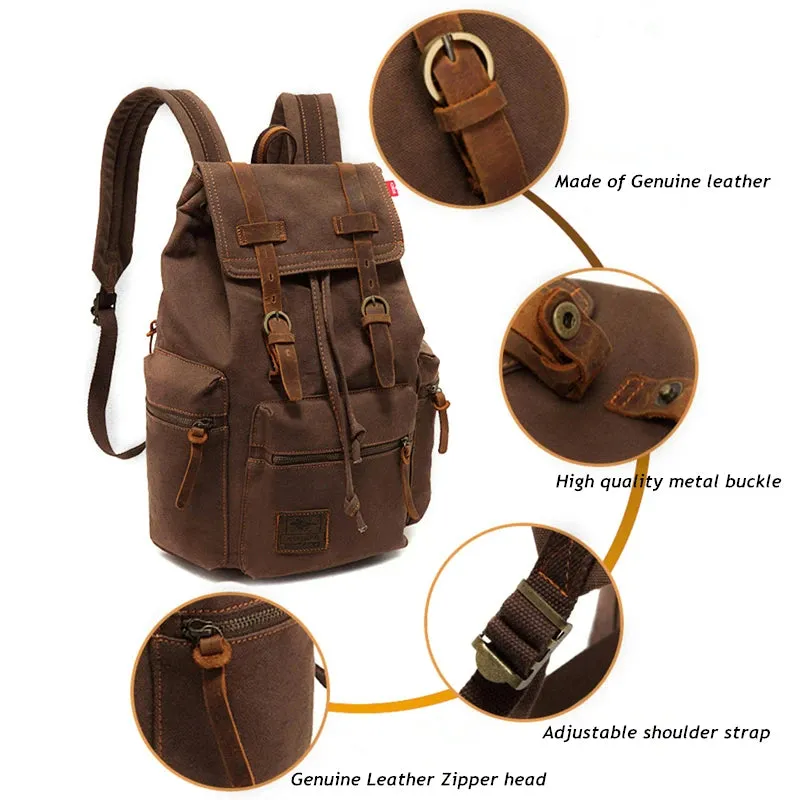Retro Large Vintage Backpack Bag