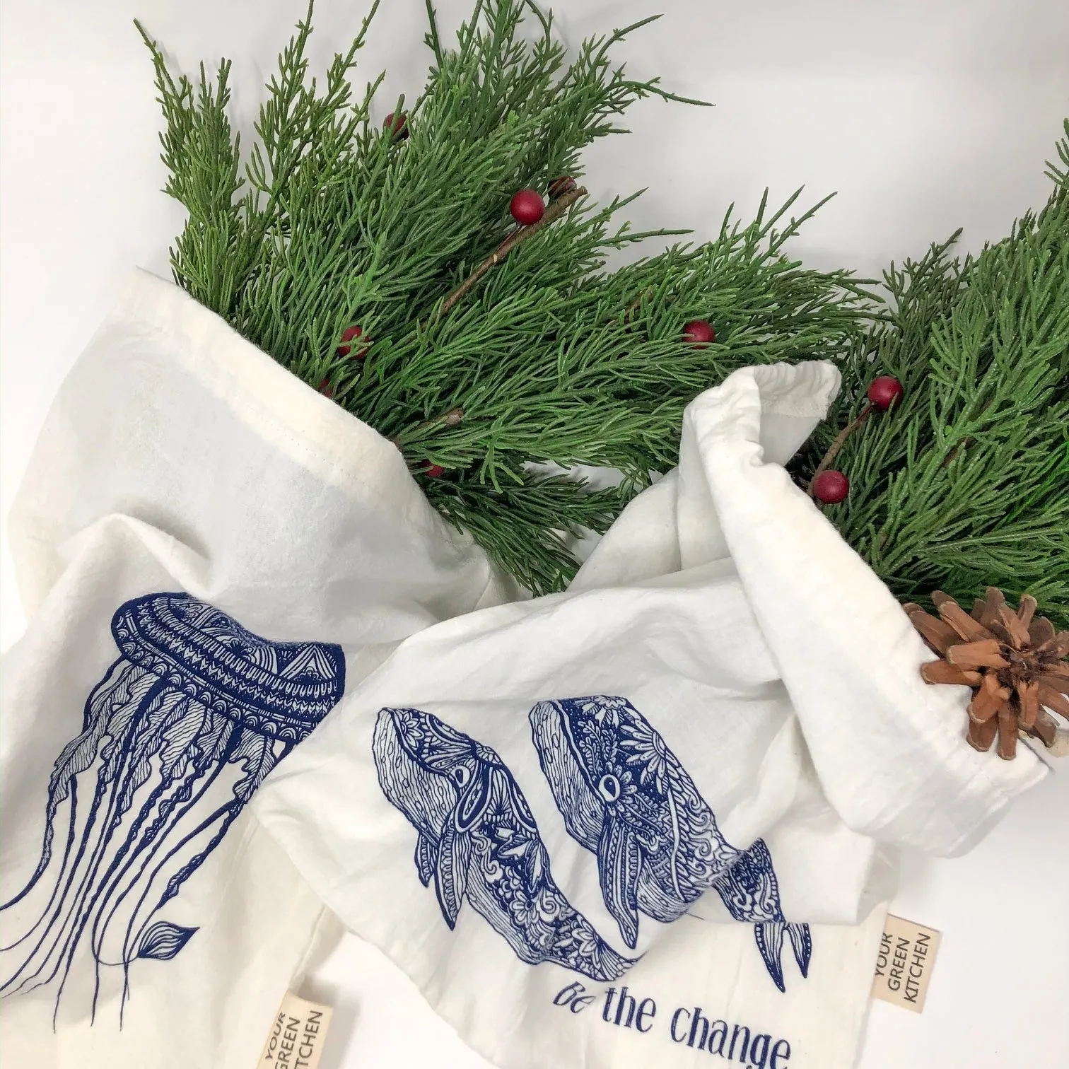 Reusable Produce Bags and Bowl Covers Gift Set