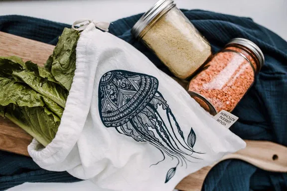 Reusable Produce Bags and Bowl Covers Gift Set