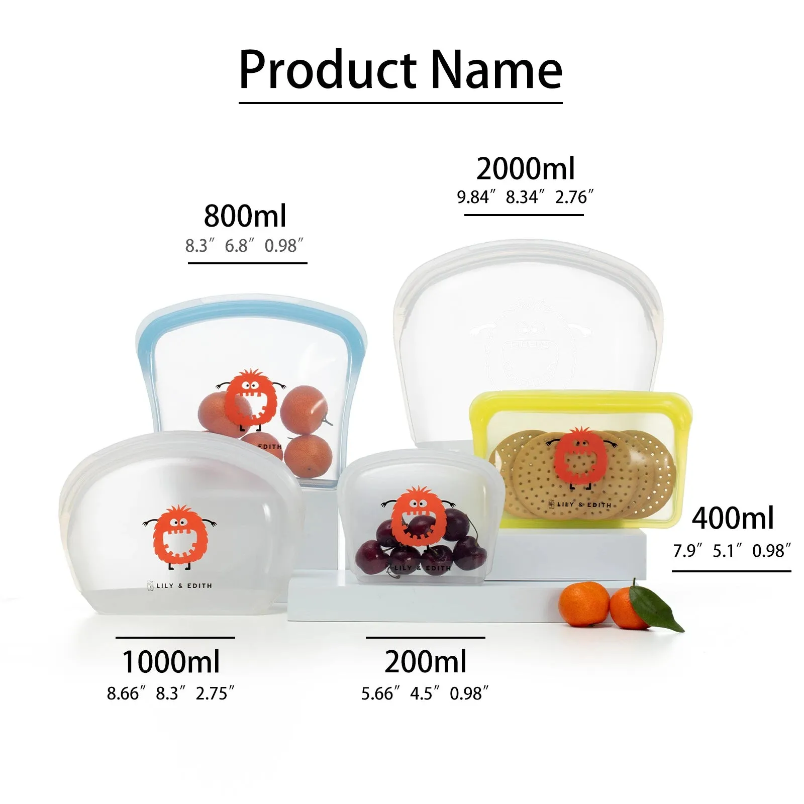 Reusable Silicone Bag Gift Box 5-Pack | Penguin