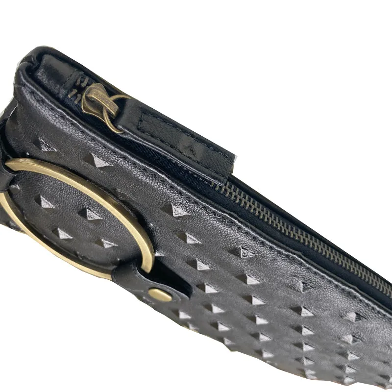 Ring Clutch - Black Pyramid