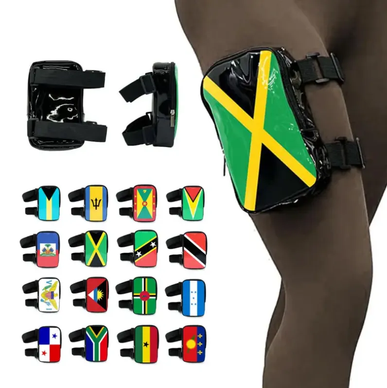 Run & Revel Caribbean Carnival Adjustable Thigh/Leg Bag - St. Lucia