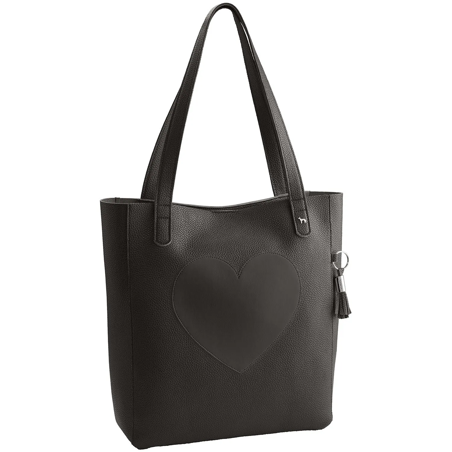 Shopper Milano Love Black Edition, schwarz (Kunstleder)