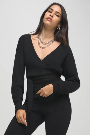 SIDE TIE RIB WRAP | BLACK001