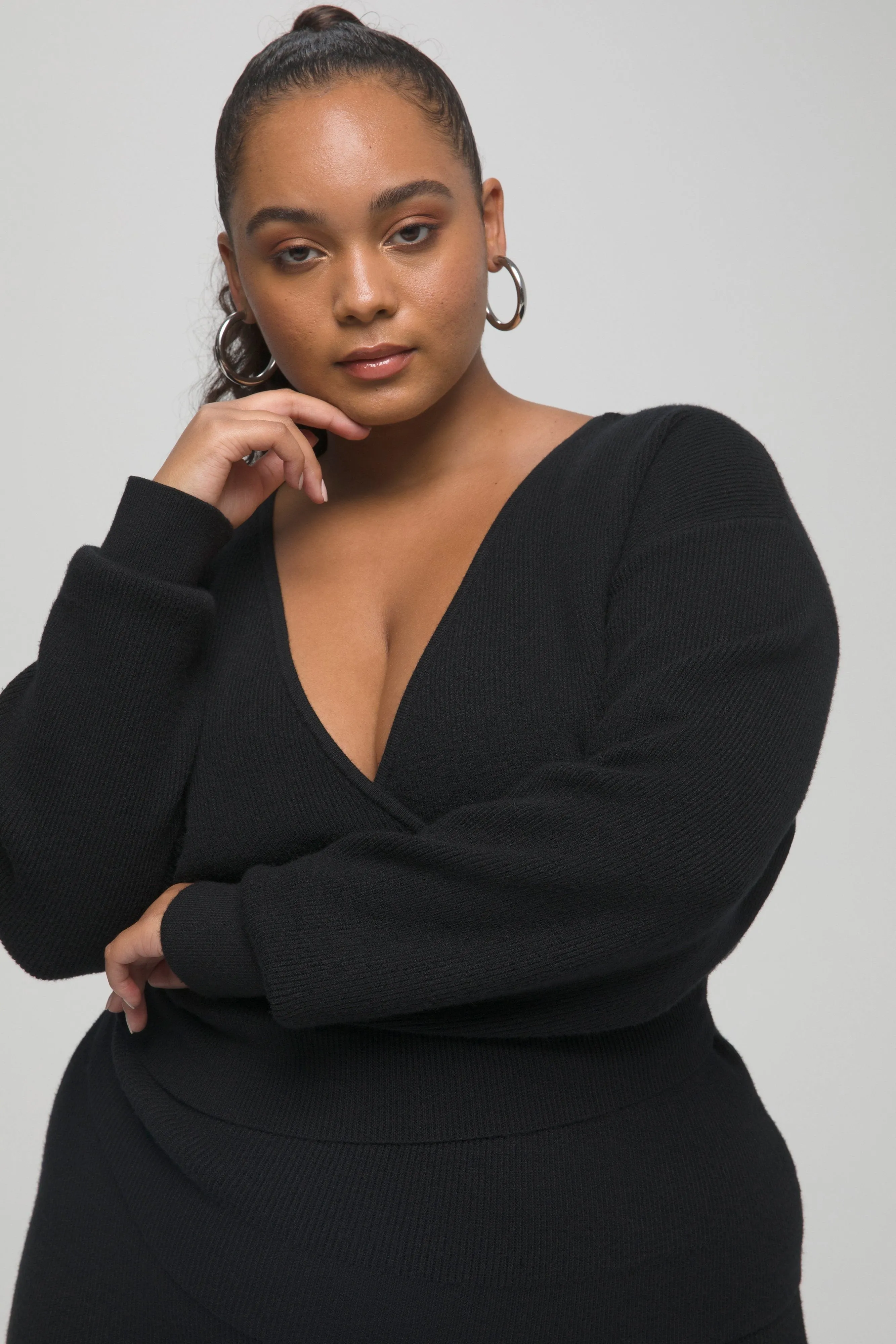 SIDE TIE RIB WRAP | BLACK001