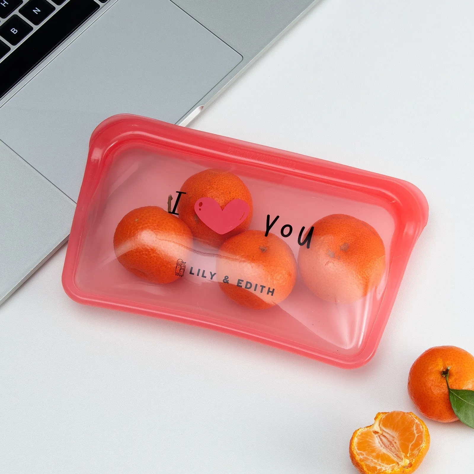 Silicone Reusable Snack Bag｜Heart