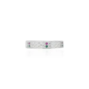 Silver Gorgeous Minimal Gems Girls Ring