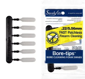 (Single Bag) .22cal/.223cal/5.56mm Gun Cleaning Bore-tips® by Swab-its: Barrel Cleaning Swabs: 41-2201