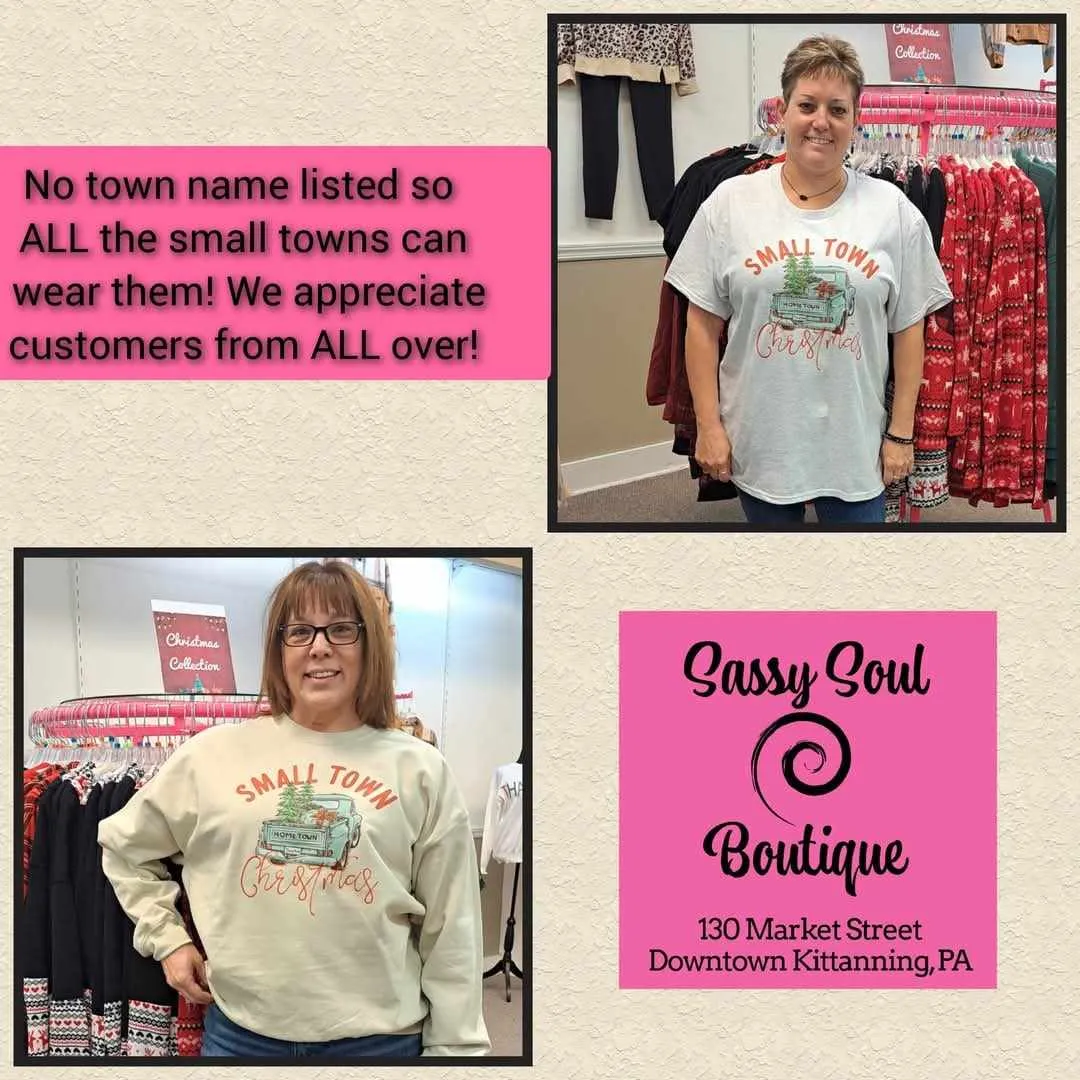 Small Town Christmas Tree Sweatshirt - $8090-8094