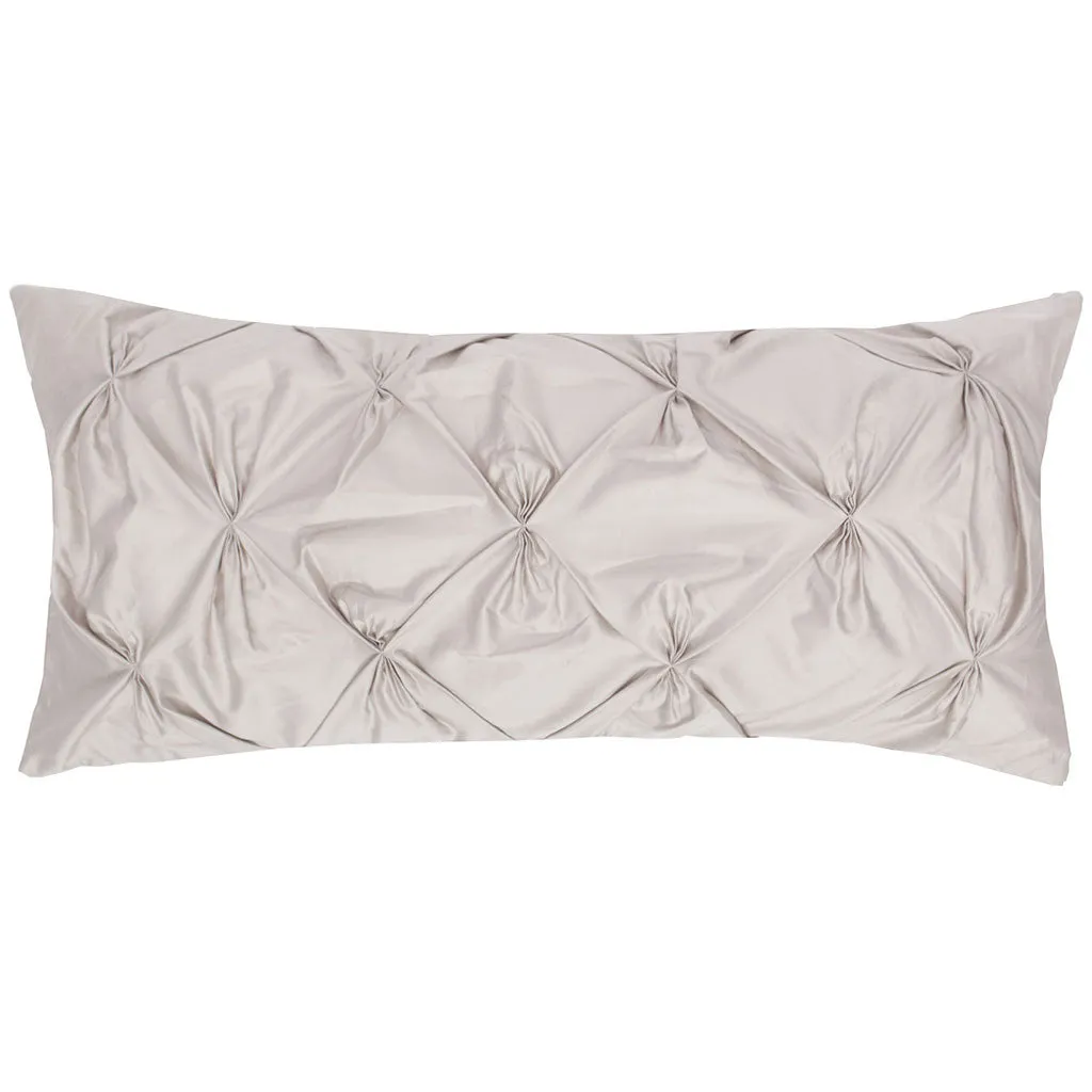 The Dove Grey Pintuck Throw Pillow