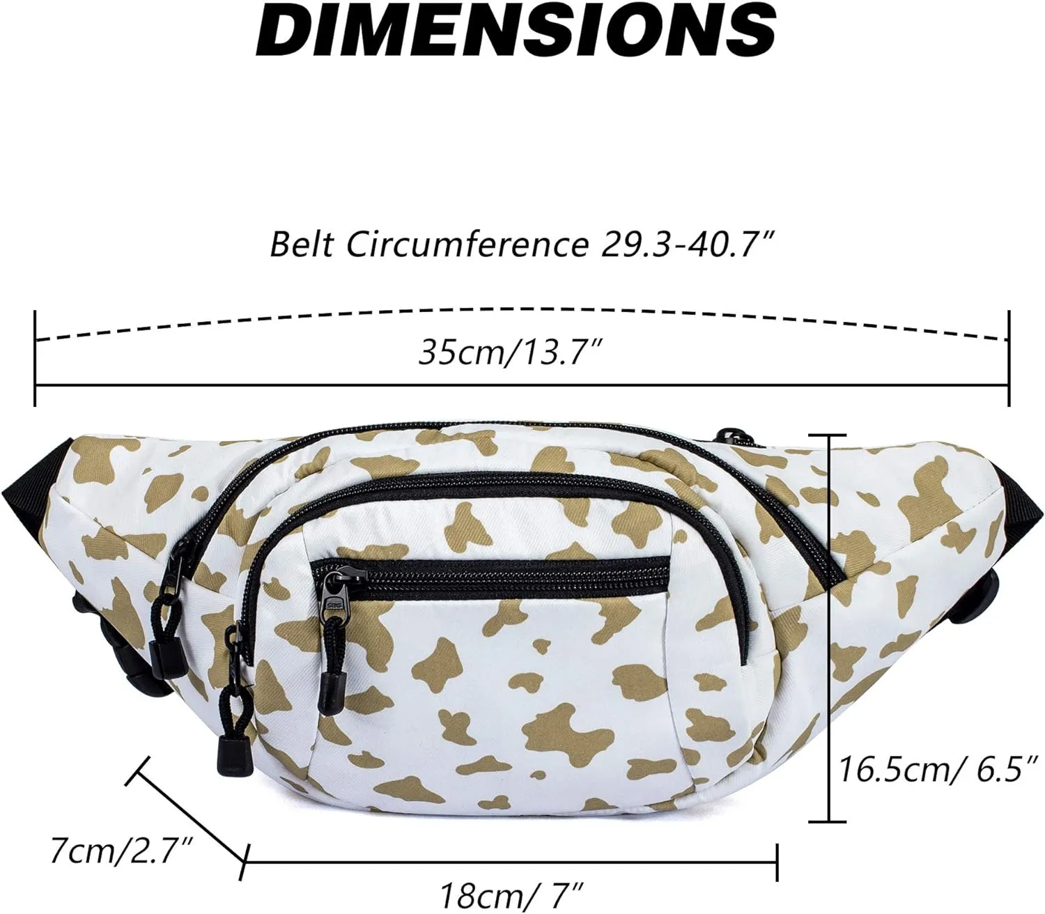 TOPERIN Fashion Fanny Pack Cute Running Belt Waist Pack Running Waist Bag Belt