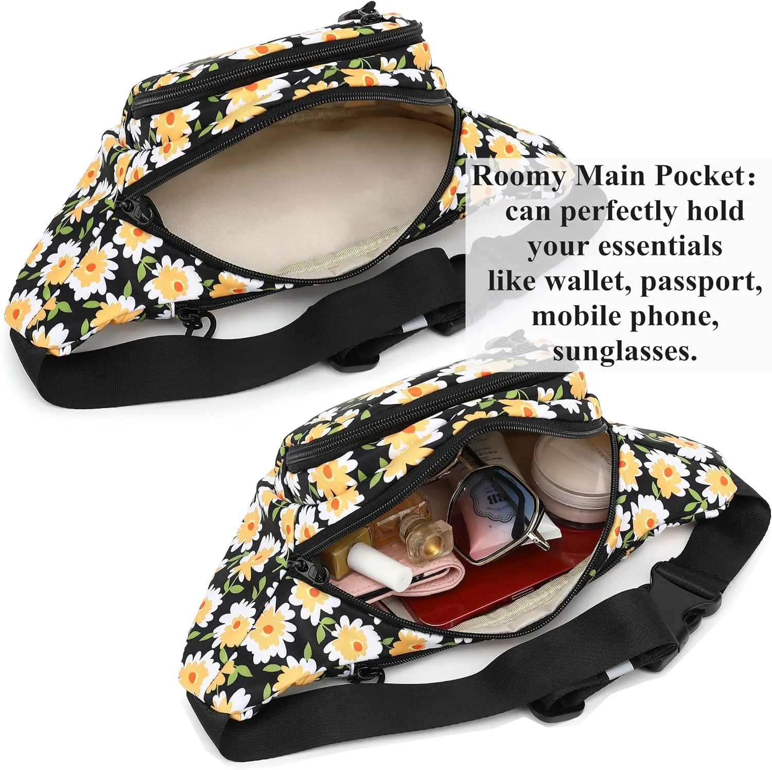 TOPERIN Fashion Fanny Pack Cute Running Belt Waist Pack Running Waist Bag Belt