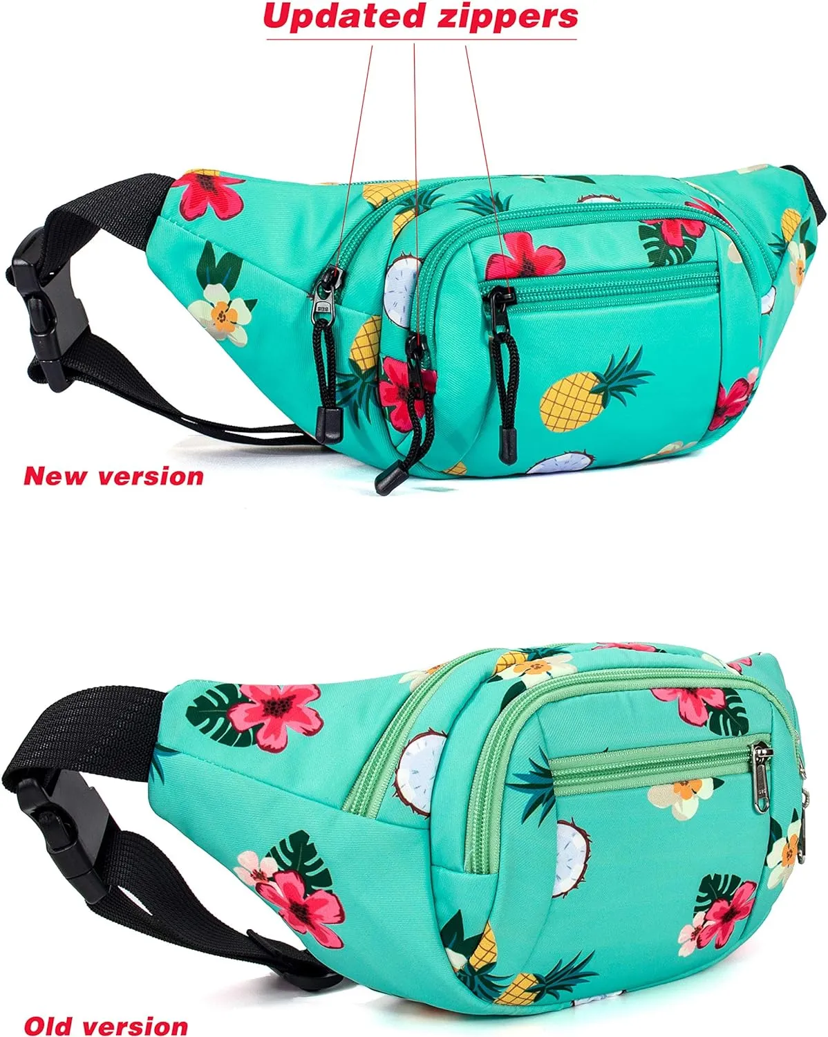 TOPERIN Fashion Fanny Pack Cute Running Belt Waist Pack Running Waist Bag Belt