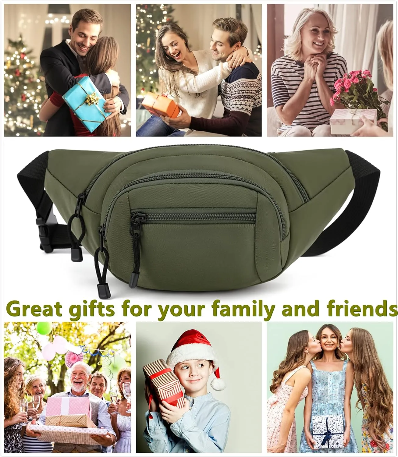 TOPERIN Fashion Fanny Pack Cute Running Belt Waist Pack Running Waist Bag Belt