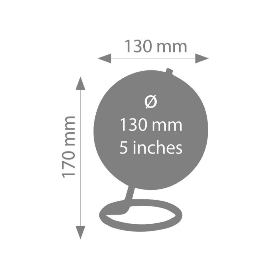Troika Galileo Globe 5" Silver/Silver