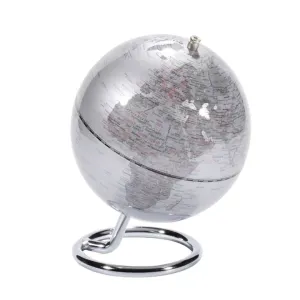 Troika Galileo Globe 5" Silver/Silver