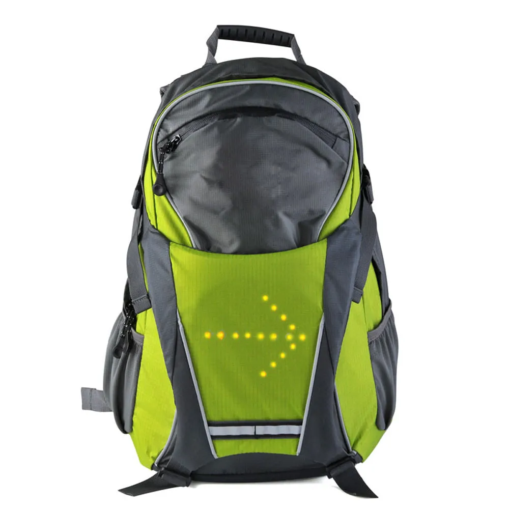 Turn Signal Light LED Reflective Sport Backpack 18 Liter Waterproof for Night Cycling Safety Outdoor …