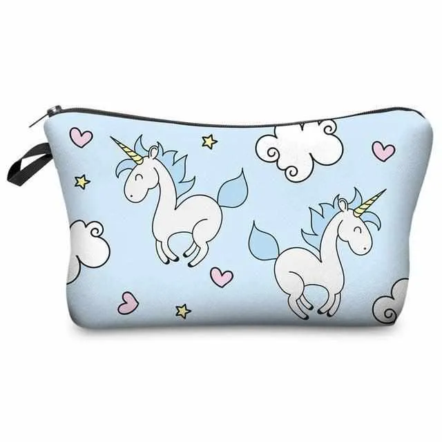 Unicorn Cosmetic Bag - Multicolor Pattern