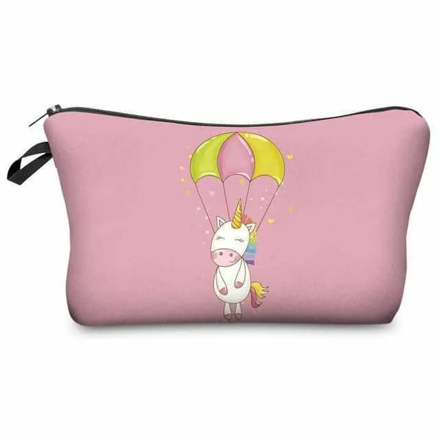 Unicorn Cosmetic Bag - Multicolor Pattern