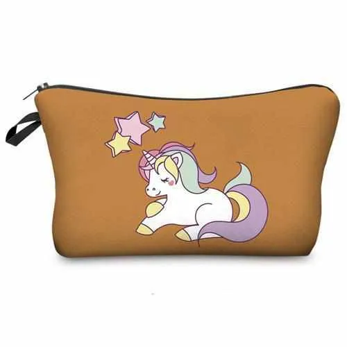 Unicorn Cosmetic Bag - Multicolor Pattern
