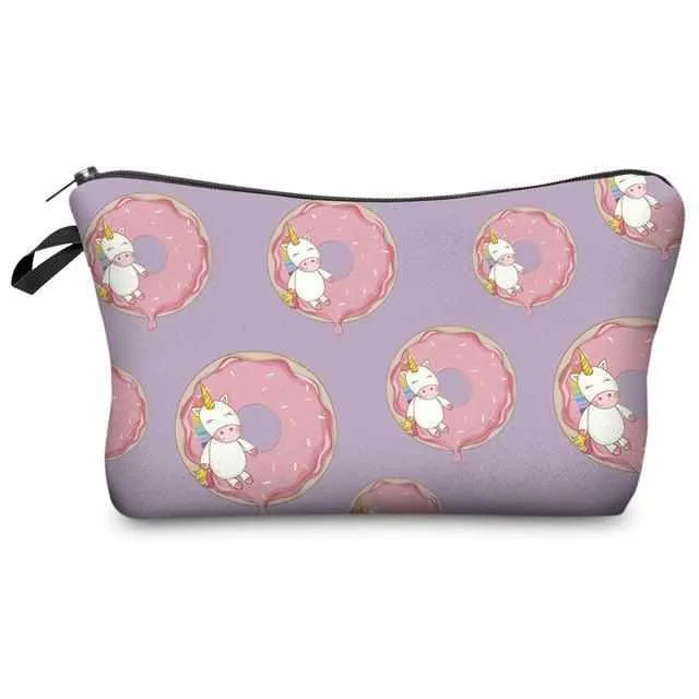 Unicorn Cosmetic Bag - Multicolor Pattern