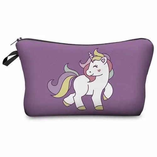 Unicorn Cosmetic Bag - Multicolor Pattern
