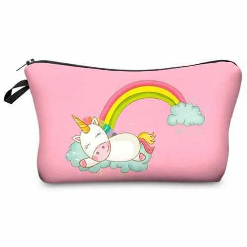 Unicorn Cosmetic Bag - Multicolor Pattern
