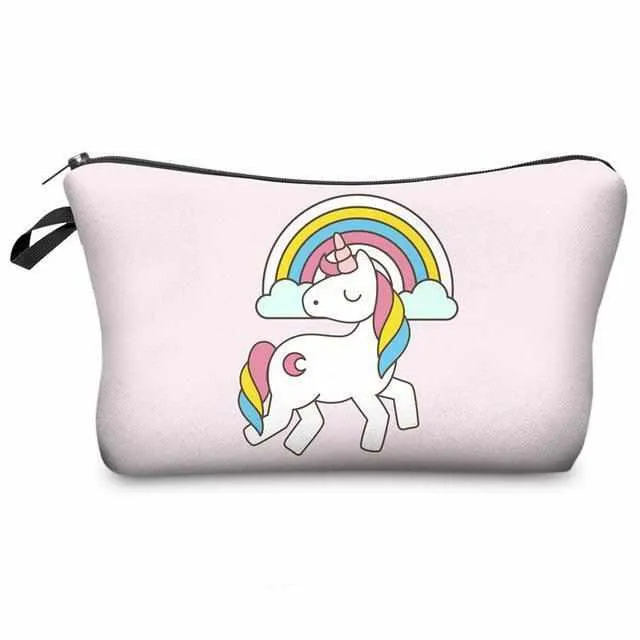 Unicorn Cosmetic Bag - Multicolor Pattern