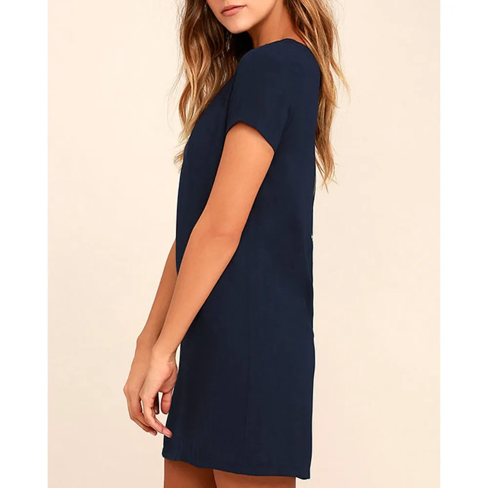 VenusFox Sexy Shift Dress Plus Size Elegant White Dress