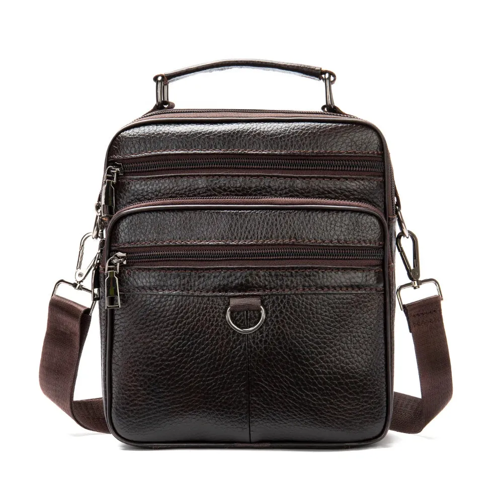 Vintage Brown Leather Messenger Bag – Rugged Sophistication for Men