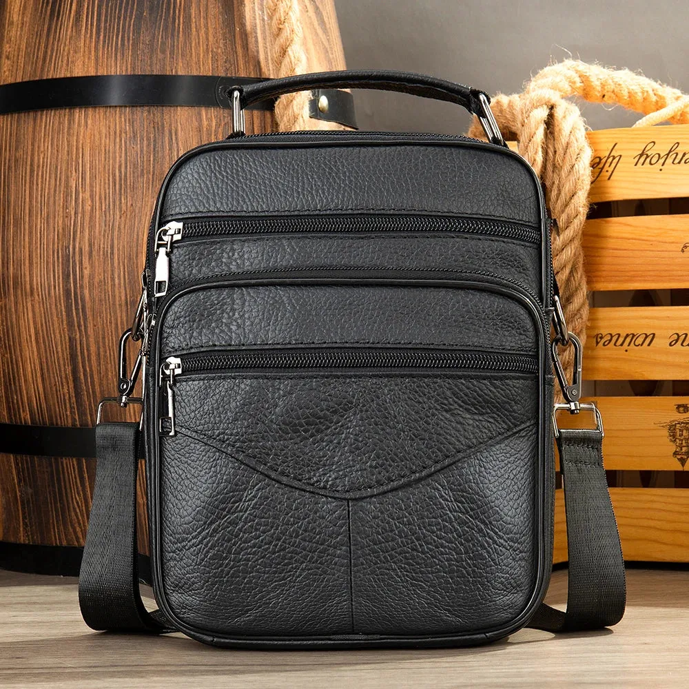 Vintage Brown Leather Messenger Bag – Rugged Sophistication for Men