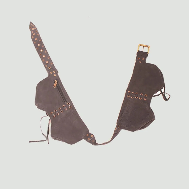 Waist Bag For Women Vintage Medieval Riveted Belt Satchel
